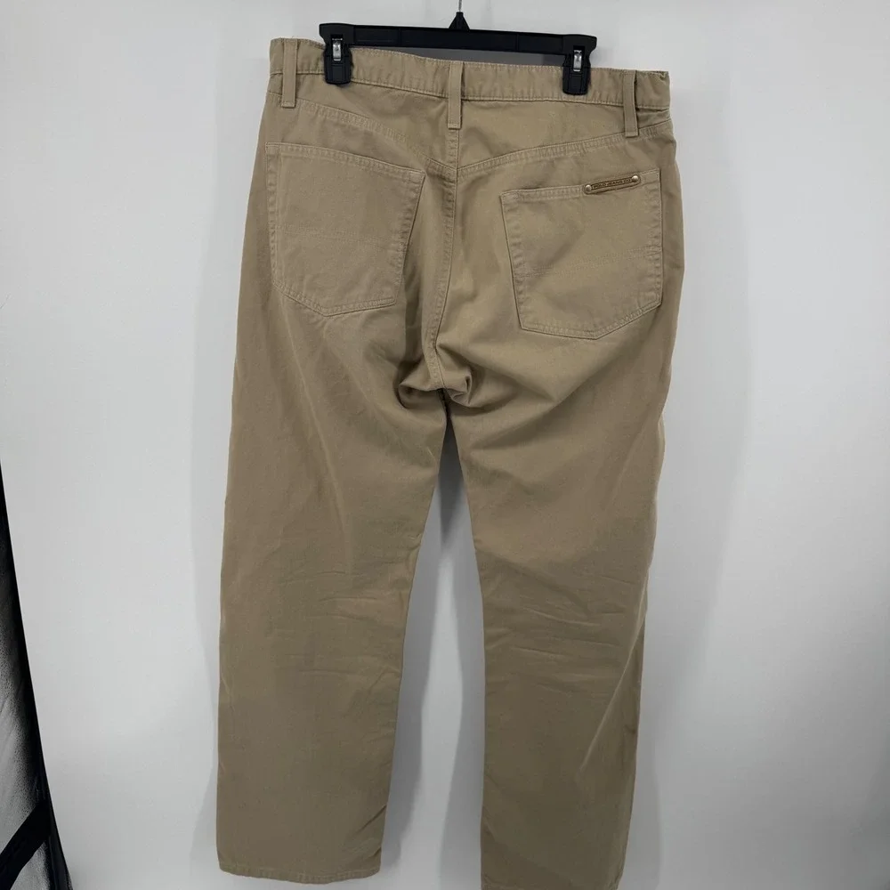 Polo Jeans Co Ralph Lauren Mens Khaki Straight Leg Cotton Pants 34x30‎ Tan 5898Y